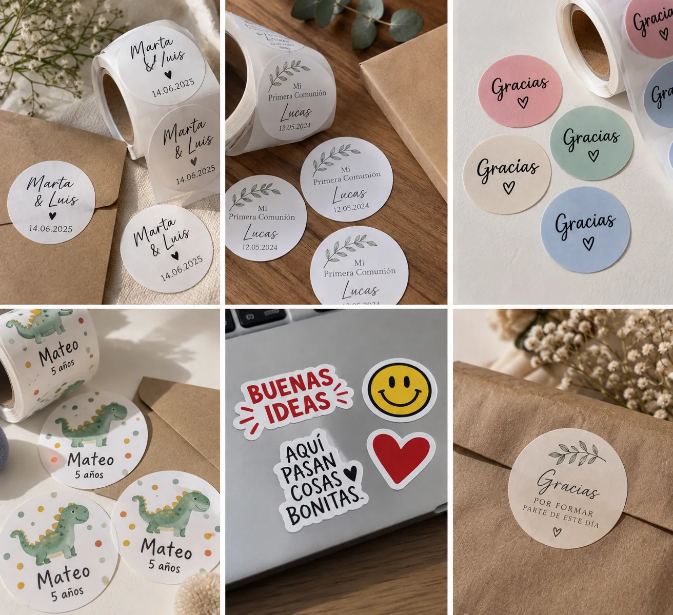 Pegatinas personalizadas impresas en Granada
